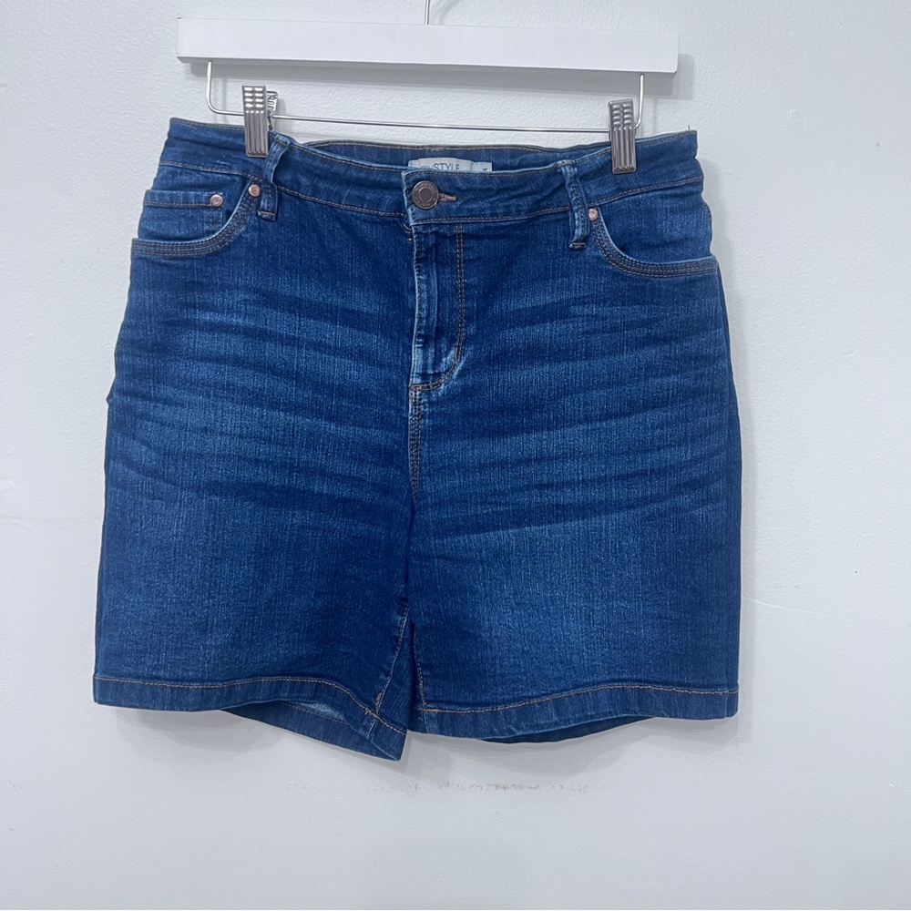 mySTYLE Classic Dark Wash Blue Denim Women's Shorts